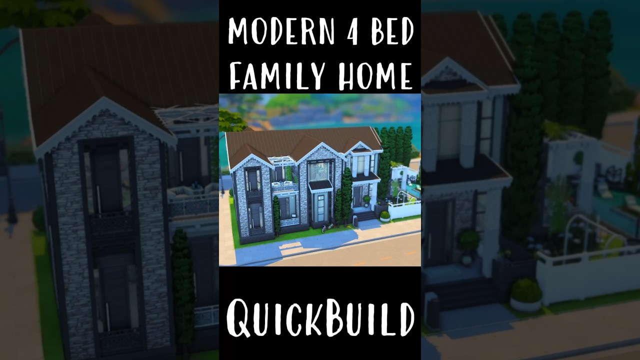 🏘️ Quickbuilding a Stunning 4 Bed FAMILY HOME in Sims 4!! 