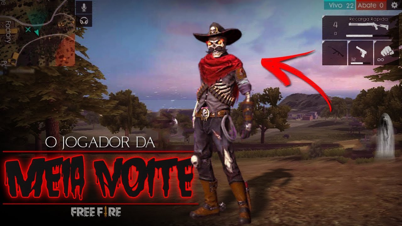 O JOGADOR DA MEIA NOITE (CreepyPasta) NUNCA CHAME O NOME DELE! (Lendas Do Free Fire)