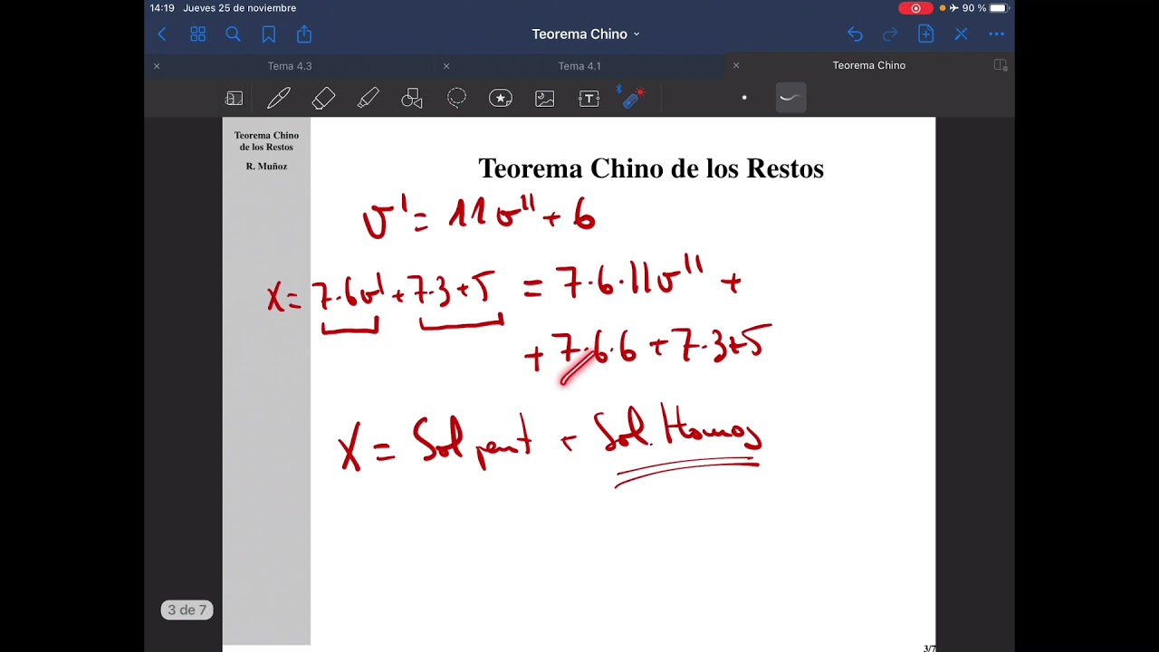 Teorema Chino de los restos