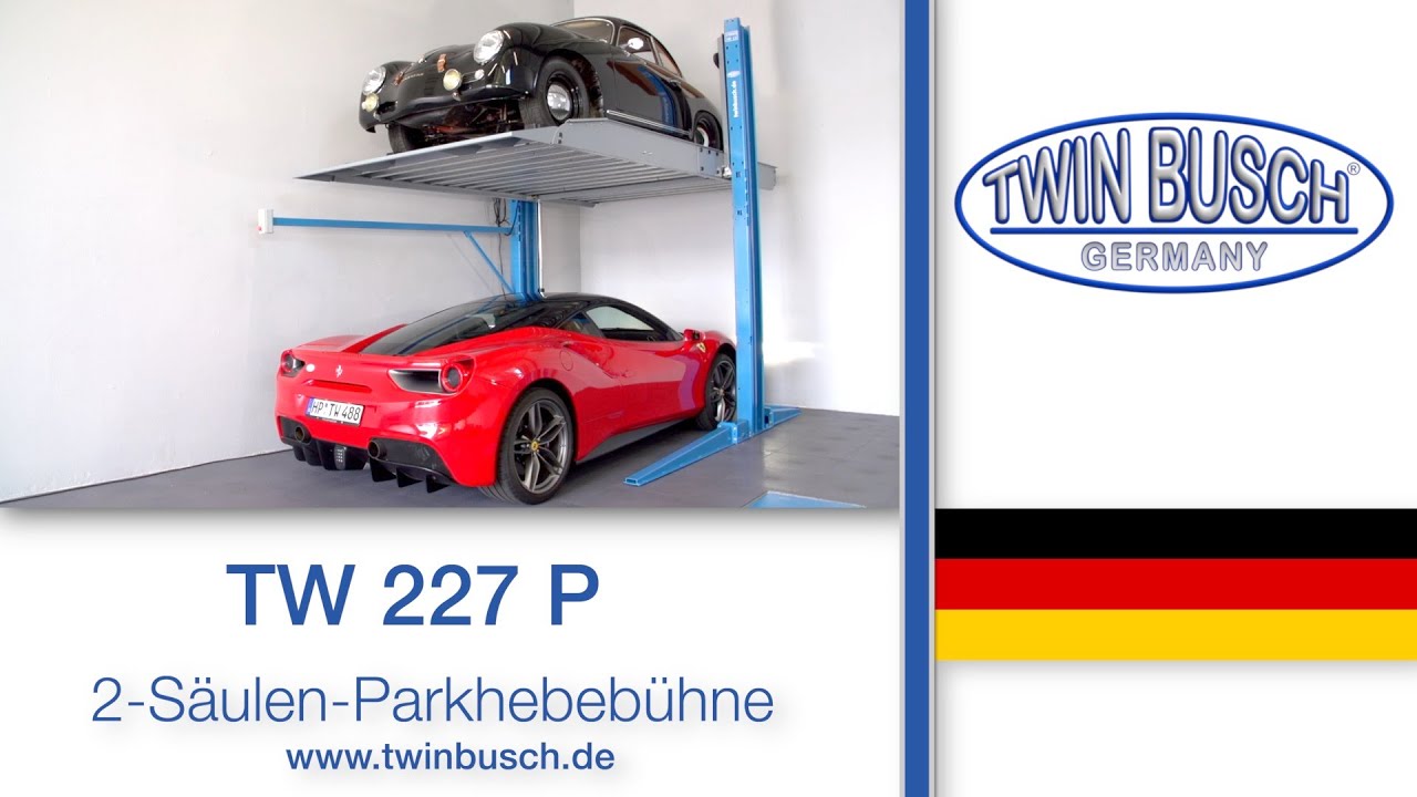 TW 227 P - Die platzsparende Zwei-Säulen-Parkhebebühne von TWIN BUSCH®