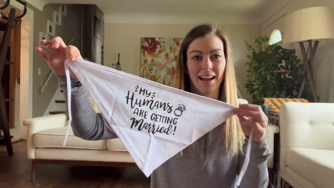 Review of Engagement Gift, My Humans are Getting Married Dog Bandana, Wedding Photo Prop