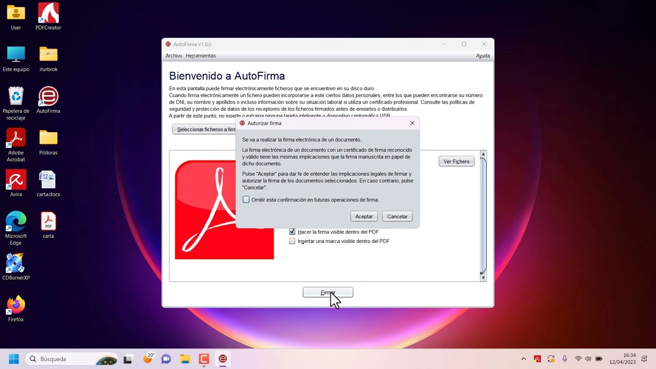 &iquest;C&oacute;mo firmar un documento pdf con Autofirma?