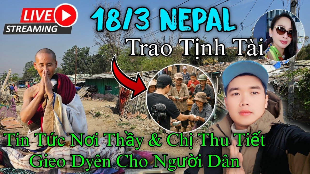 kathmandu 18/03 tin tức Thầy Minh Tuệ & chị Thu Tiết gieo cho những hoàn cảnh khó khăn ở Nepal