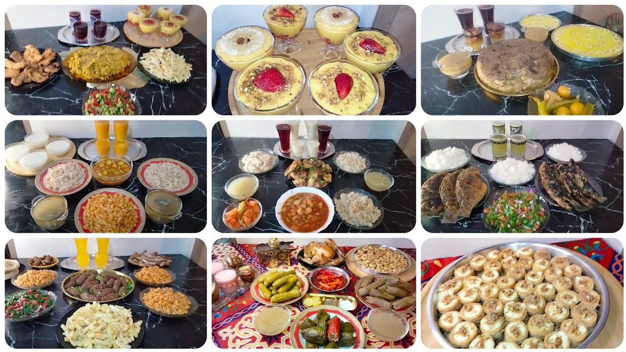 منيو رابع اسبوع في رمضان 🌙سفره كامله ومتنوعه قمه الشياكه واللذاذه والتوفير👍 شاملة العصائر والحلويات 