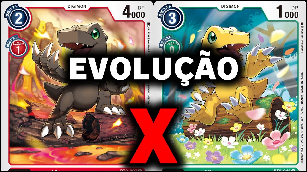EVOLU&Ccedil;&Atilde;O X - Agumon e BlackAgumon