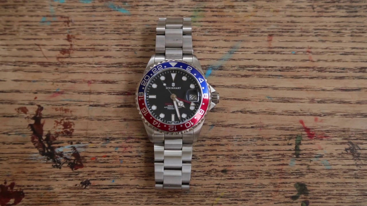 The Steinhart Ocean One GMT - 39mm Pepsi Bezel - A True Quality Homage to the Rolex GMT Master