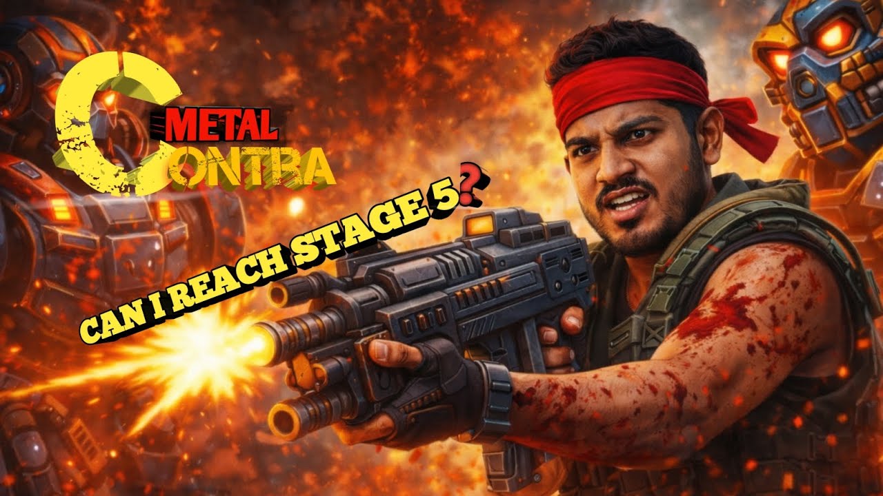Metal Contra 🔫 | 90s Kids Favourite Game | Can I Reach Stage 5? 😱 Daily vlog Day 7