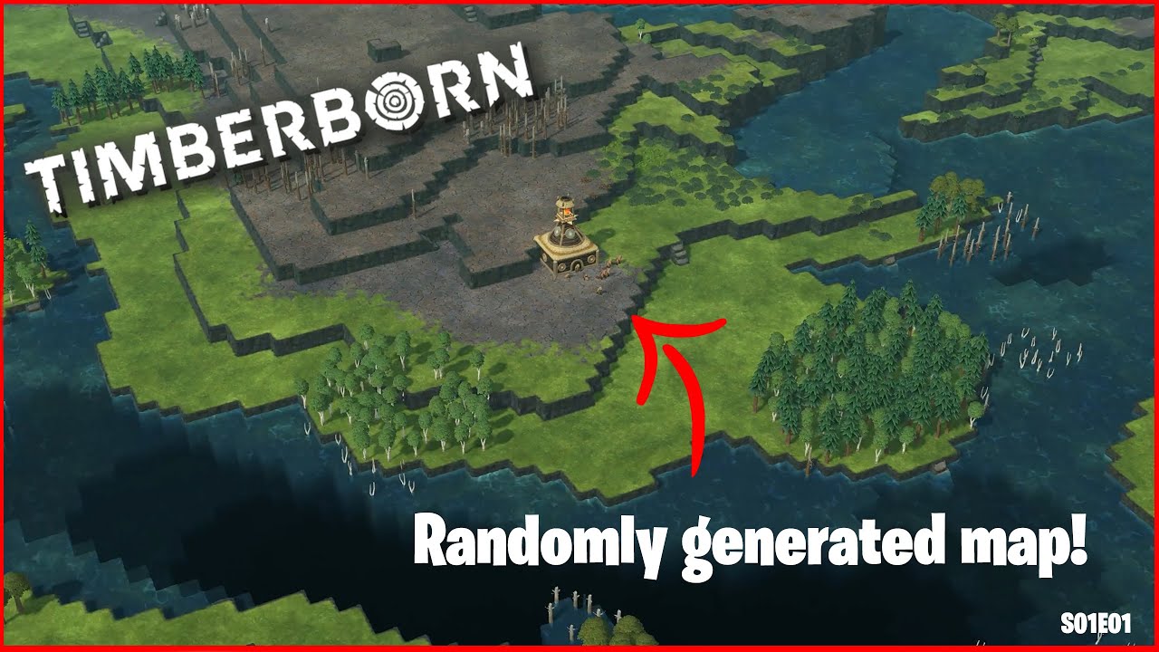 One of a kind AI procedural randomly generated map! Hard mode - Timberborn S01E01