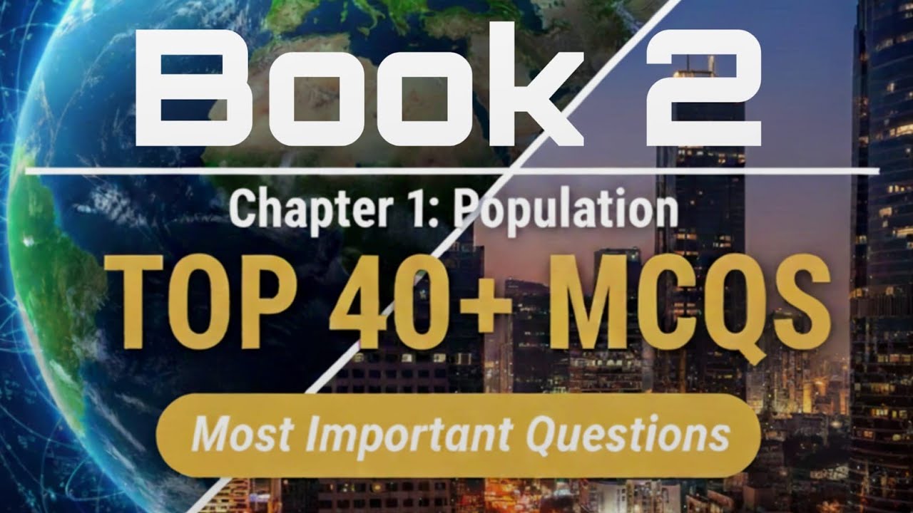  Chapter 1 – Population | Class 12 Geography| Most Important MCQs for Board Exam 2025–26