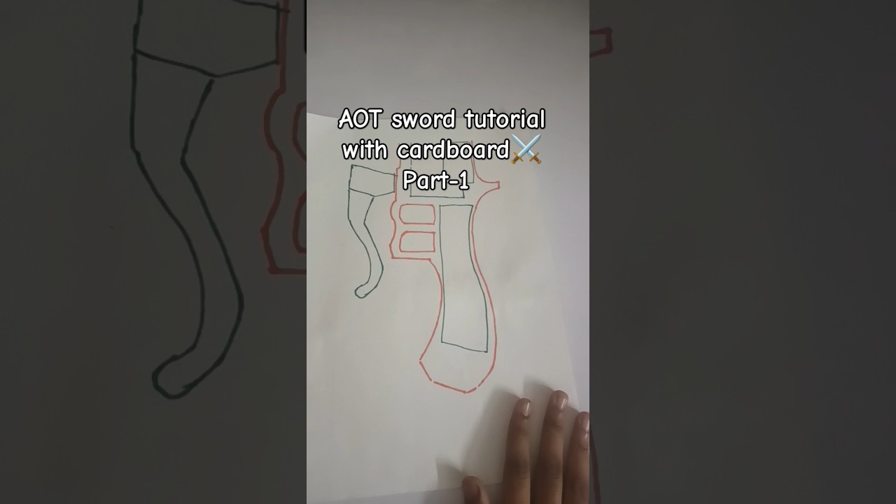 Attack on titan sword tutorial⚔️ [part-1]#tutorial #aot #aotsword #craft #diy #fyp #skcraftzone