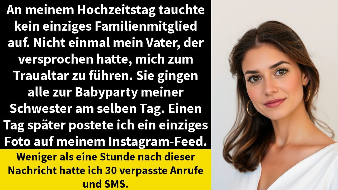An meinem Hochzeitstag tauchte kein einziges Familienmitglied auf. Nicht einmal mein Vater,