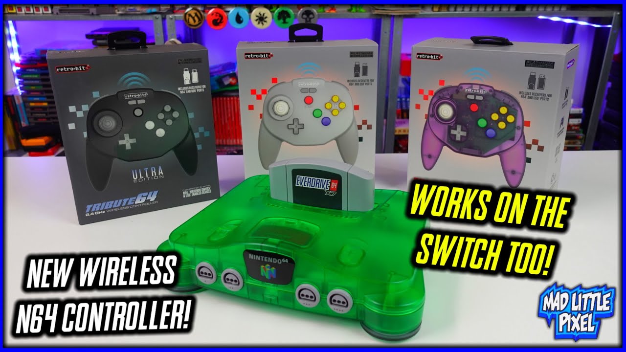 НОВЫЙ беспроводной контроллер Nintendo 64 со встроенной функцией вибрации! ОБЗОР Retro-Bit Tribut...
