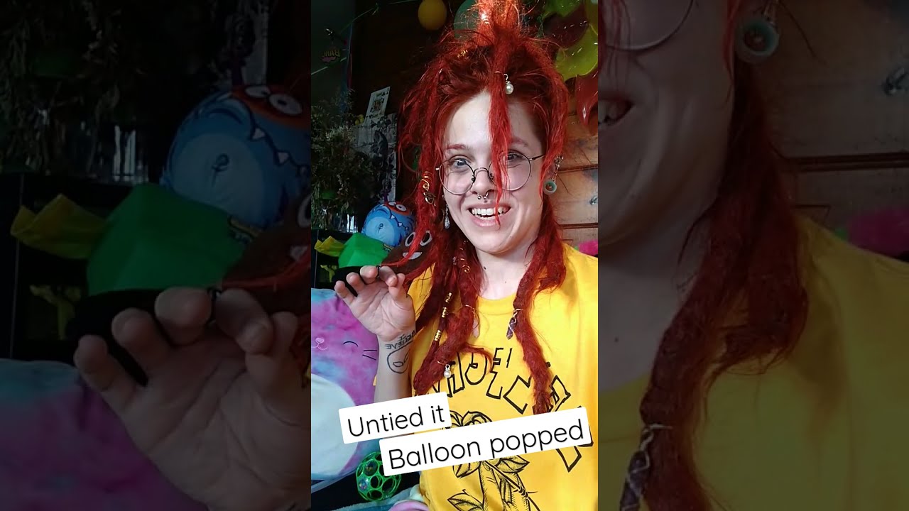 untied balloon B2P accidental blow to pop reused balloon