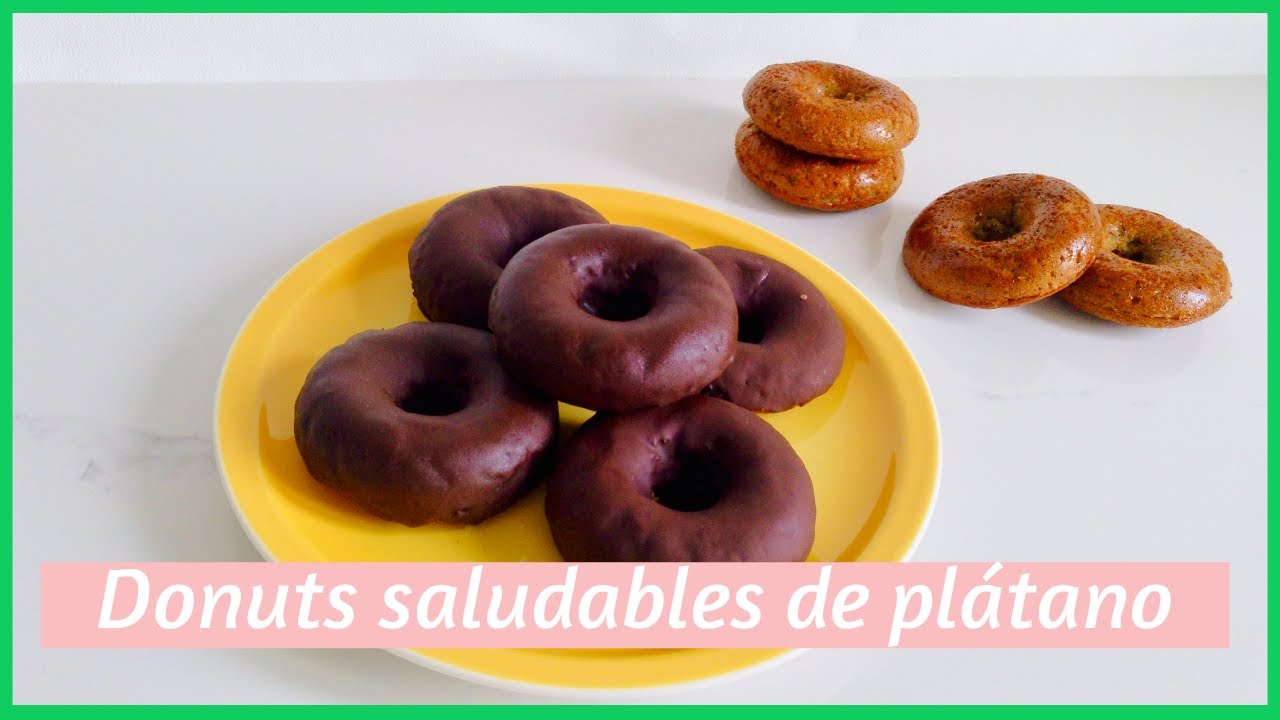 Cómo hacer DONUTS CASEROS 🍩 SALUDABLES de plátano en 5 minutos/ sin gluten y sin azúcar