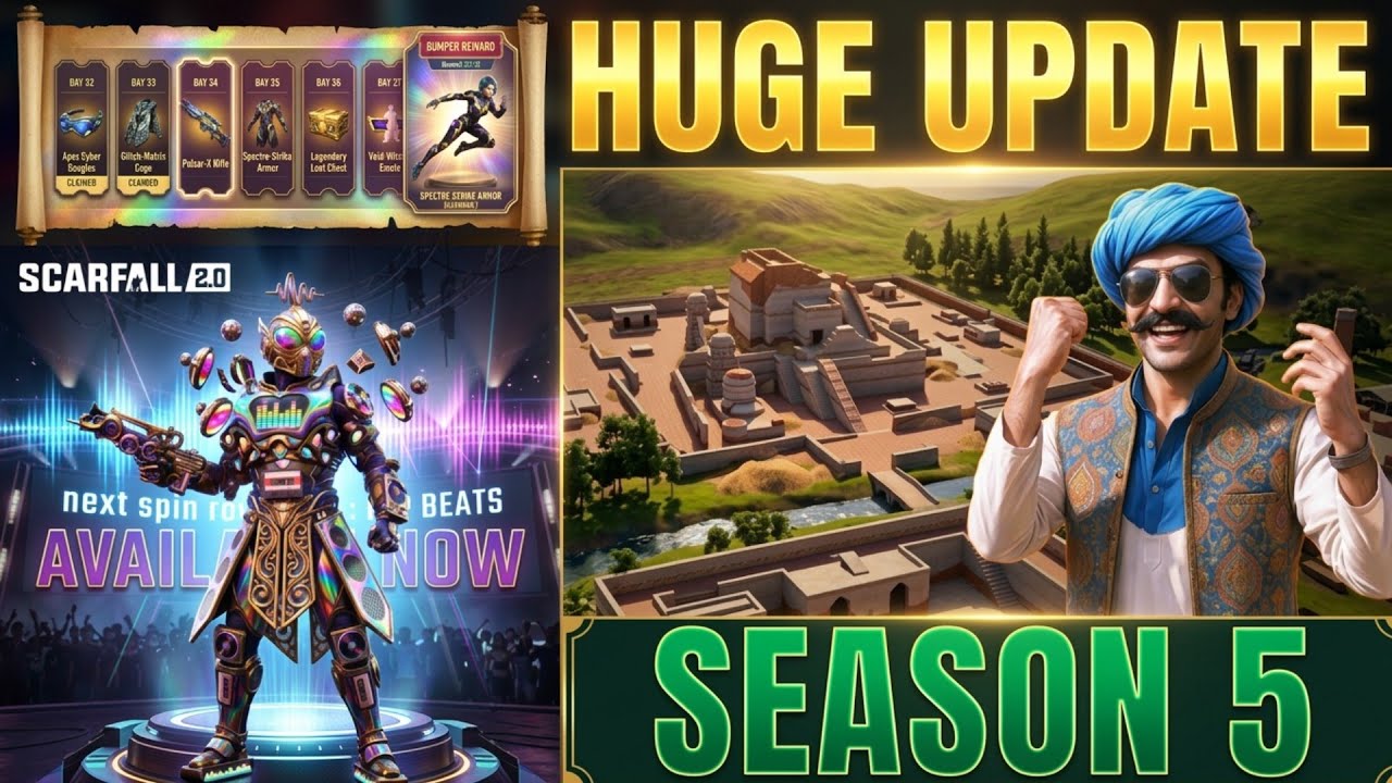 FINALLY HUGE UPDATE IN SCARFALL 2.0 | SEASON 5 | NEW LUCKY SPAIN | FREE EVENT 🔥