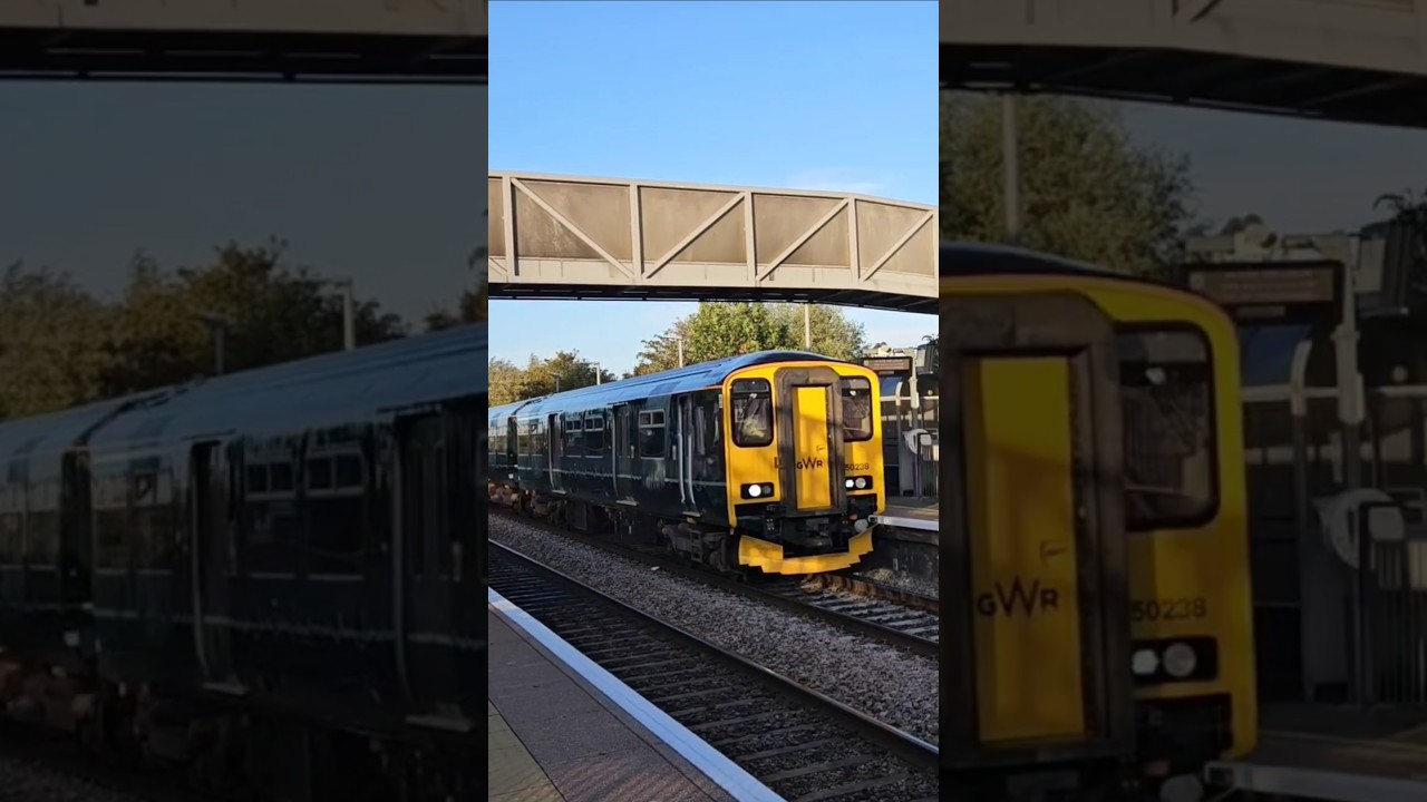 GWR class 150 at speed #trainspotting #trains #class150 #gwr #speed #railway #train #railroad #rail
