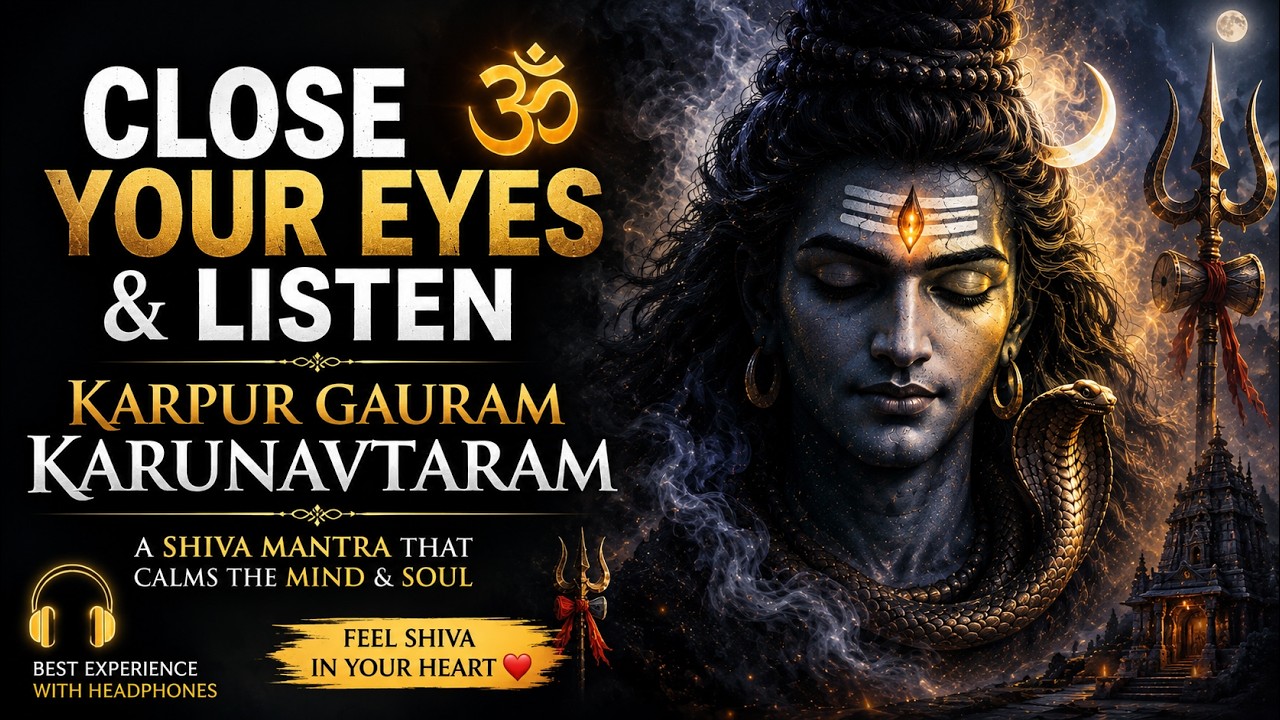 SHIVA HEALING MANTRA | Karpur Gauram Karunavtaram | Calm Mind & Divine Energy Meditation