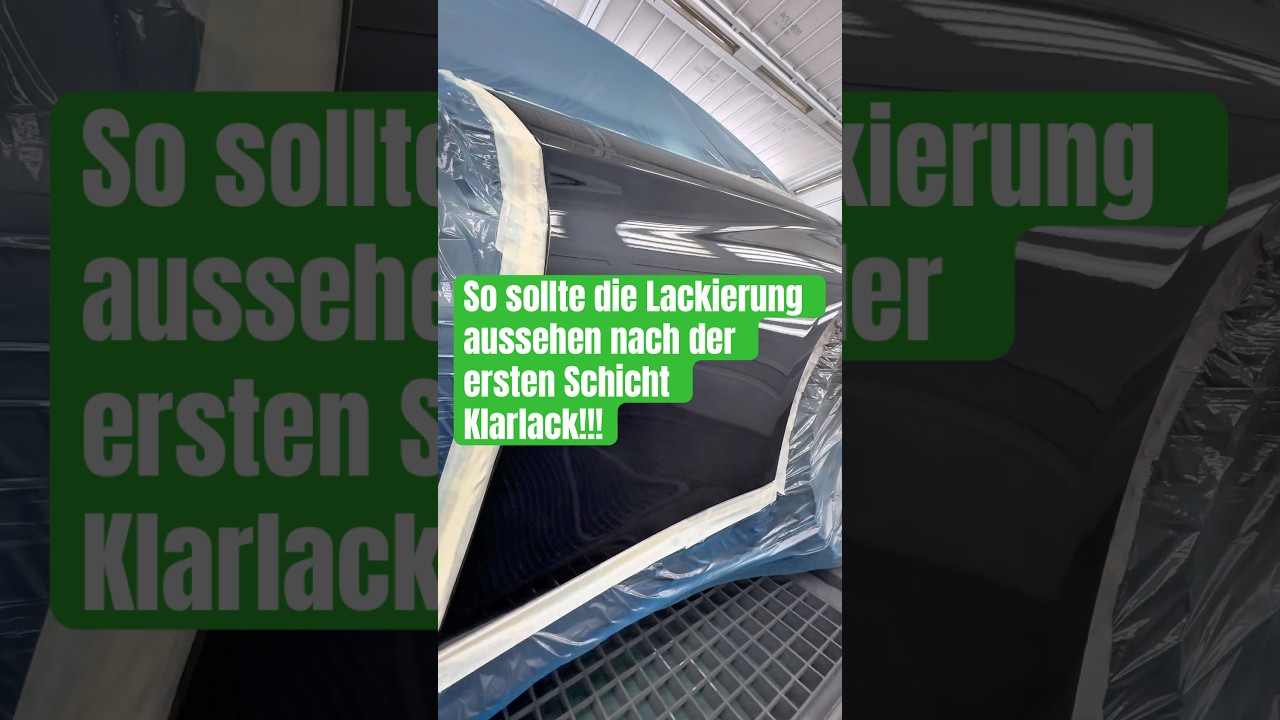 Seitenwand Links lackierung so sollte die erste Schicht Klarlack aussehen!#automobile#bmw#detailing