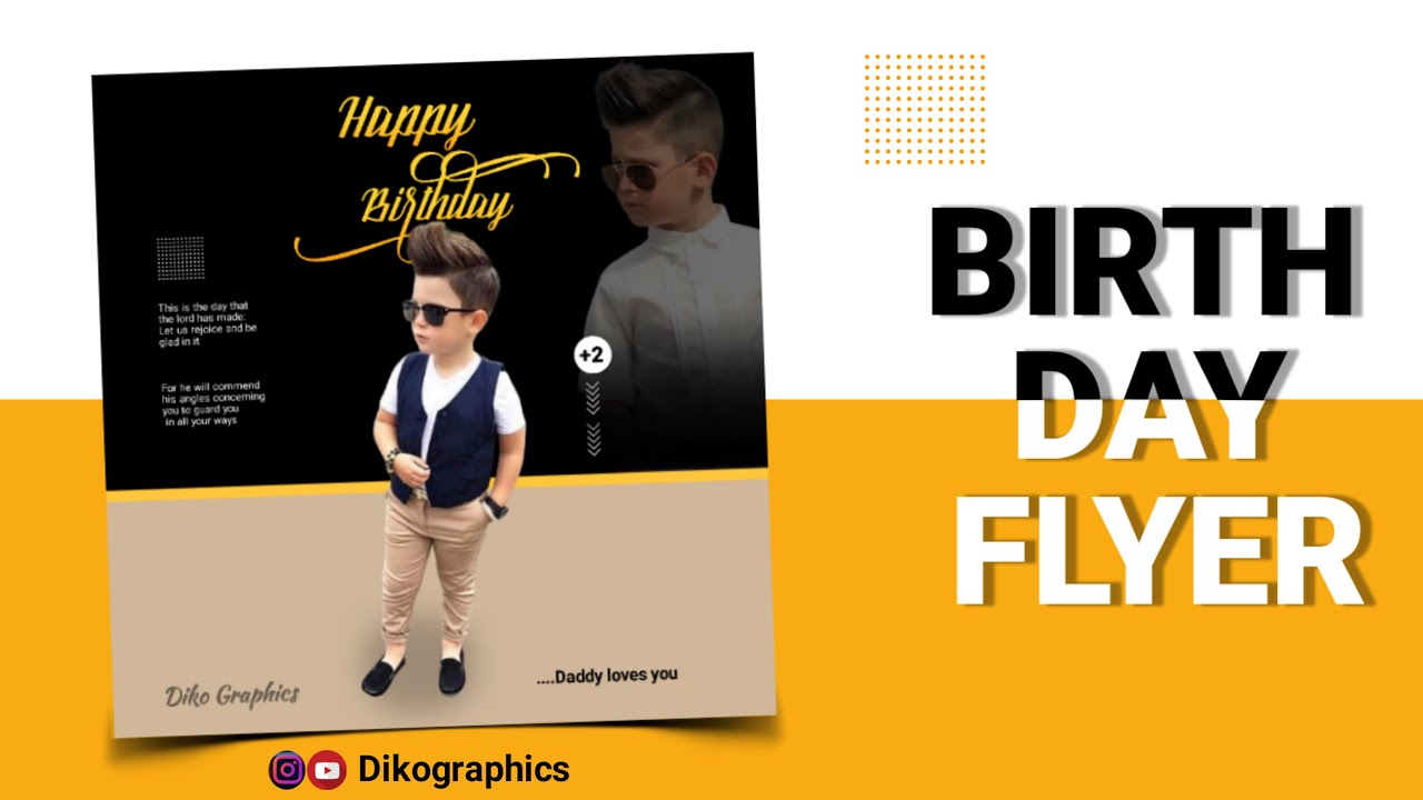 How to Design Kid Birthday Flyer For Free on Smartphone - Birthday Flyer Design in Pixellab