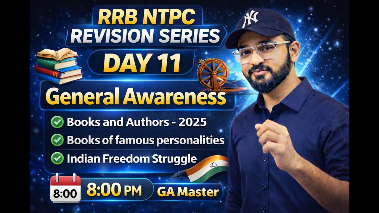 RRB NTPC Exam 2026 | Complete Revision Series Day 11 | GENERAL KNOWLEDGE | 8 PM Live #ntpc
