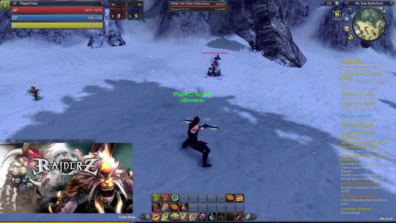 RaiderZ - PlayerChan Assassin lvl29 - PvP Rebel Superior Assassin vs Hallowen Assassin (720p)