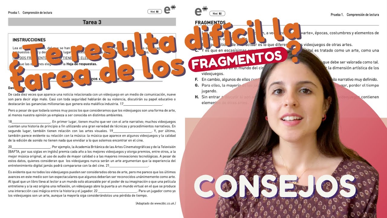 Consejos para la tarea de los fragmentos y el texto con huecos⭐️ DELE B2, DELE C1 y DELE C2 -Lectura