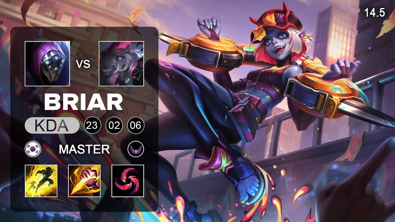 Briar vs Jax Jungle - KR Master - Patch 14.5 Season 14