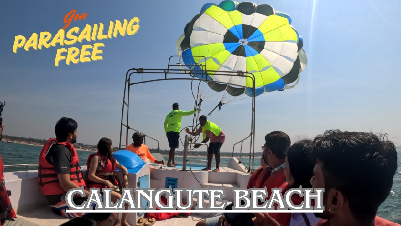 Goa Ka Best Adventure! 🪁 Parasailing at Calangute Beach | My Crazy Experience