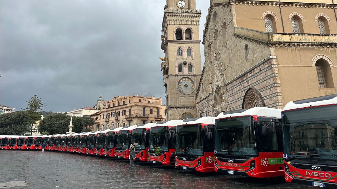 Messina, flotta Atm sempre più verde. A Piazza Duomo 29 nuovi bus elettrici