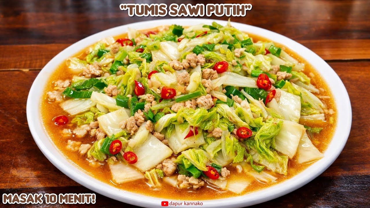 Tumis Sawi Putih Enak & Praktis,Menu Rumahan Favorit keluarga.