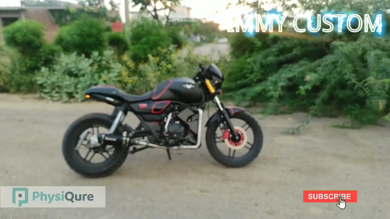 Bajaj Vikrant V15, модифицированный в Cafe Racer | ШИНЫ 180 ММ | Двойной выхлоп