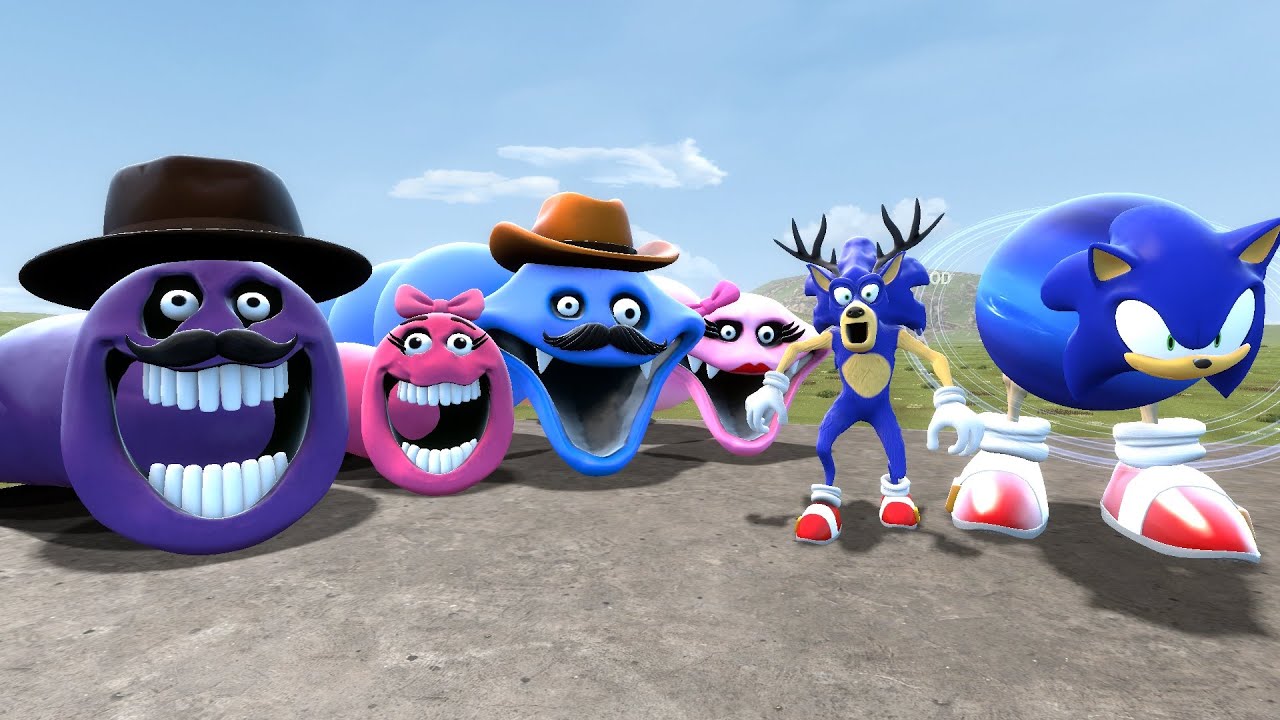 Garry's Mod and Hungry Worm AND BIG SONIC