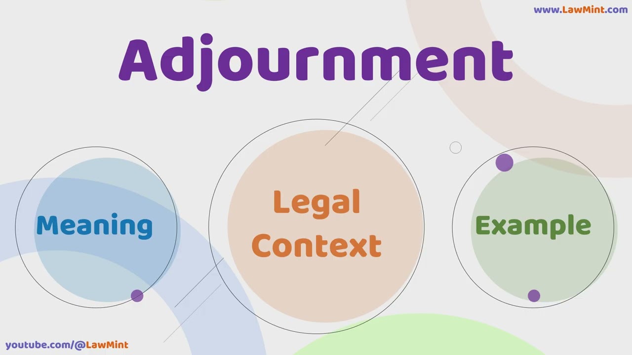 Adjournment Meaning Legal Context & Example Legal Terms Simplified @LawMint