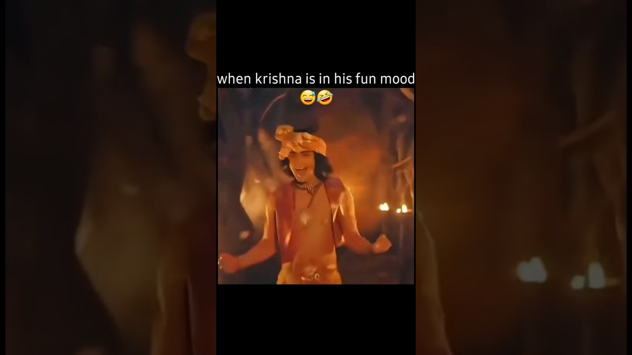 When krishna is in his fun mood 😂🤣😅❤️🤣🙏🏻 #krishna #radheradhe #radhekrishna #krishnastatus #shorts
