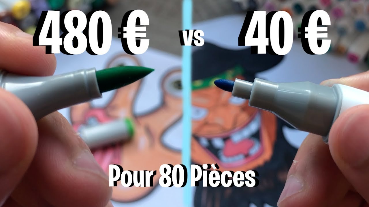 Feutre WISH (Twinmarker) VS Feutre PLUS CHER AU MONDE (Copic Sketch)