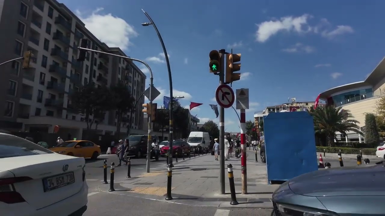 A walk from Biruni hospital to local shops and mall 