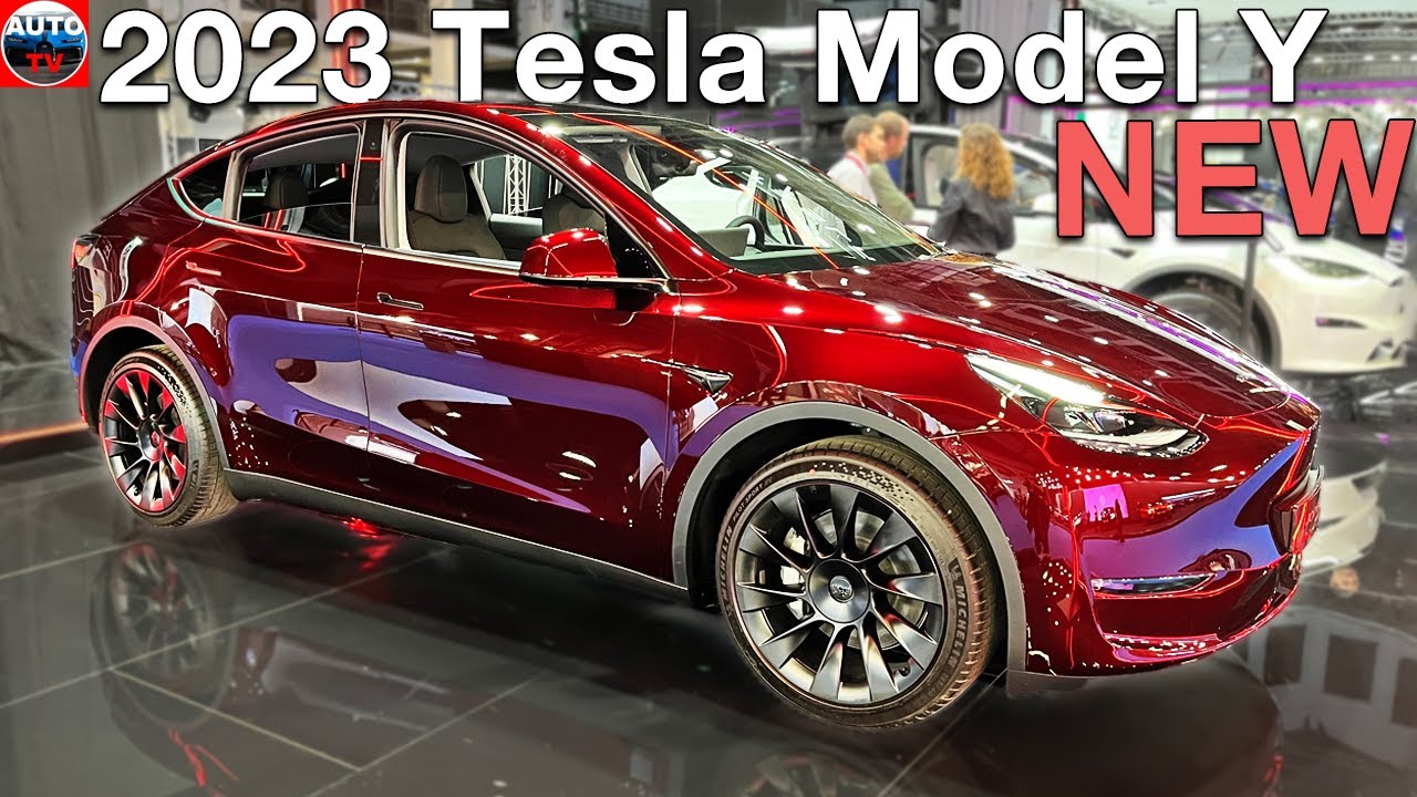 NEW 2023 Tesla Model Y in Midnight Cherry Red - Overview REVIEW