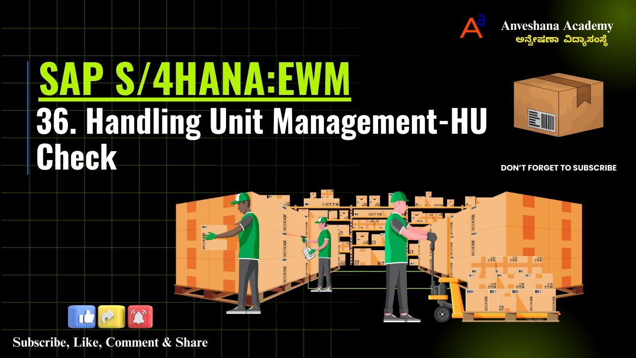 36. SAP S/4HANA:EWM-Handling Unit Management HU Check