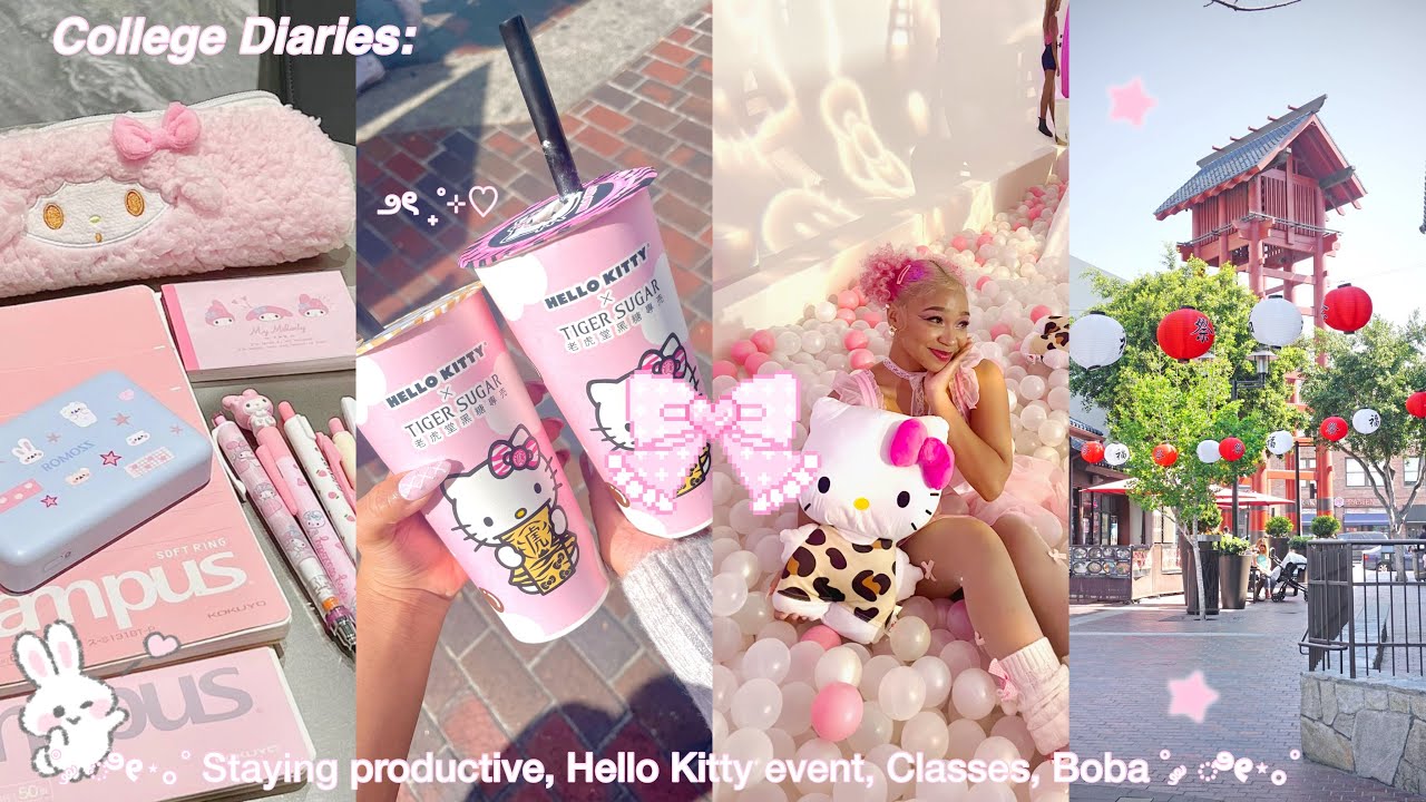 College Diaries: productivity, creator events, gym, classes, boba, etc!📓🧋🎀