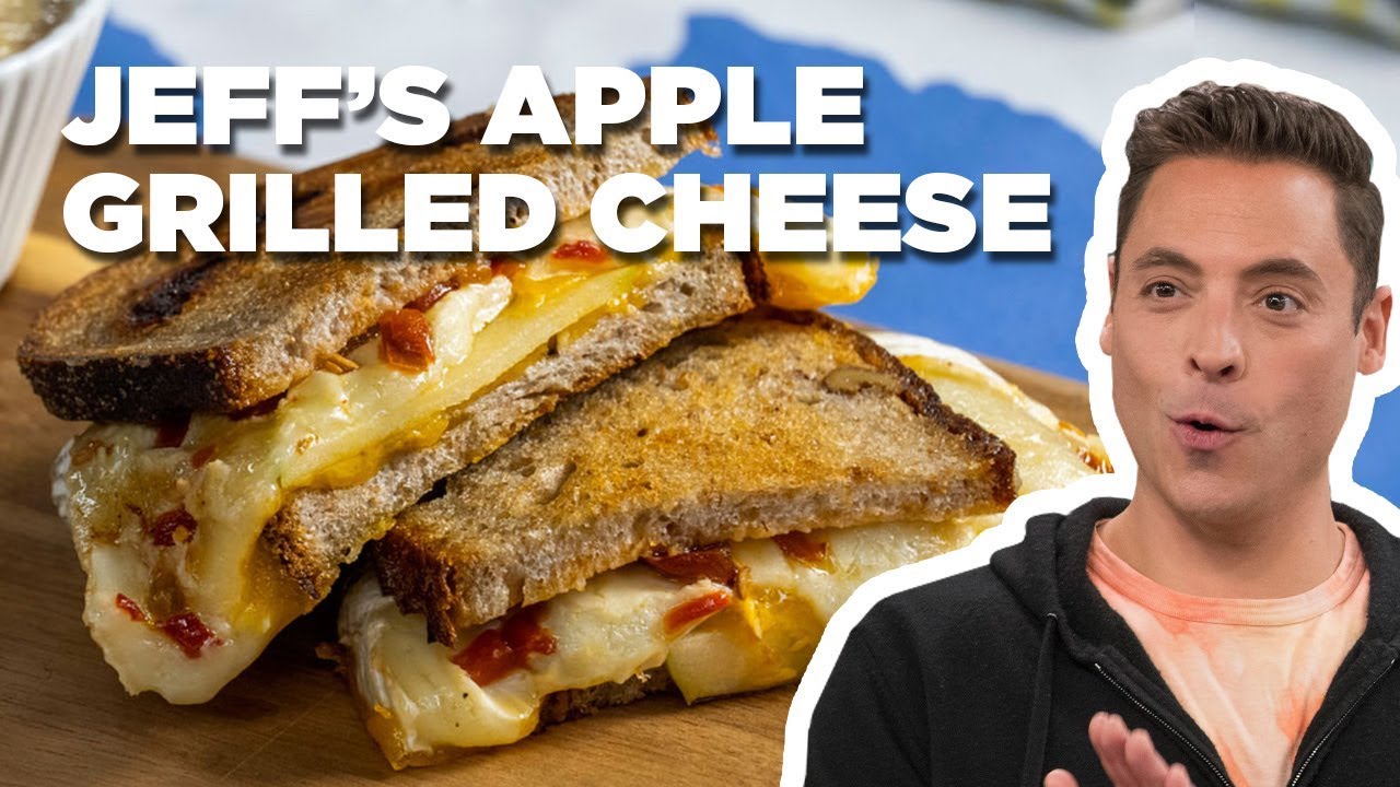 Jeff Mauro Makes an Apple, Cheddar and Brie Grilled Cheese | The Kitchen | Food Network