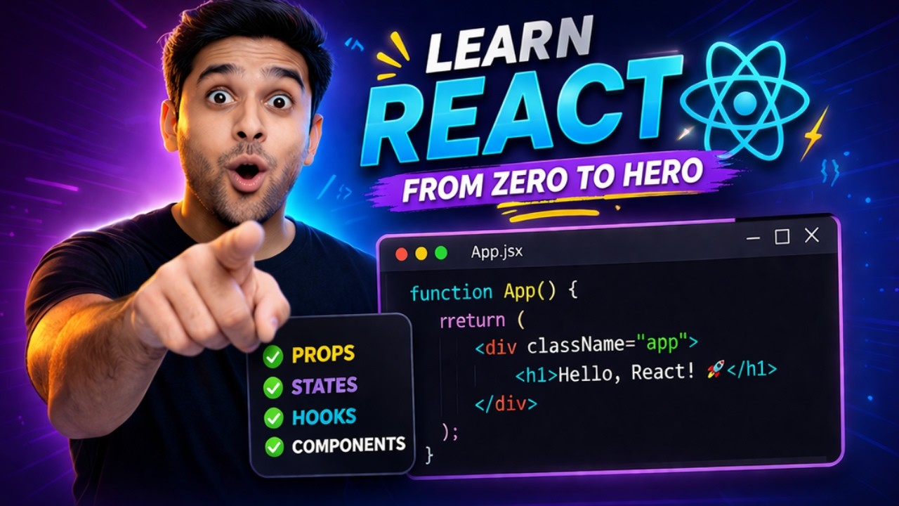 React JS Tutorial for Beginners in 1 Shot