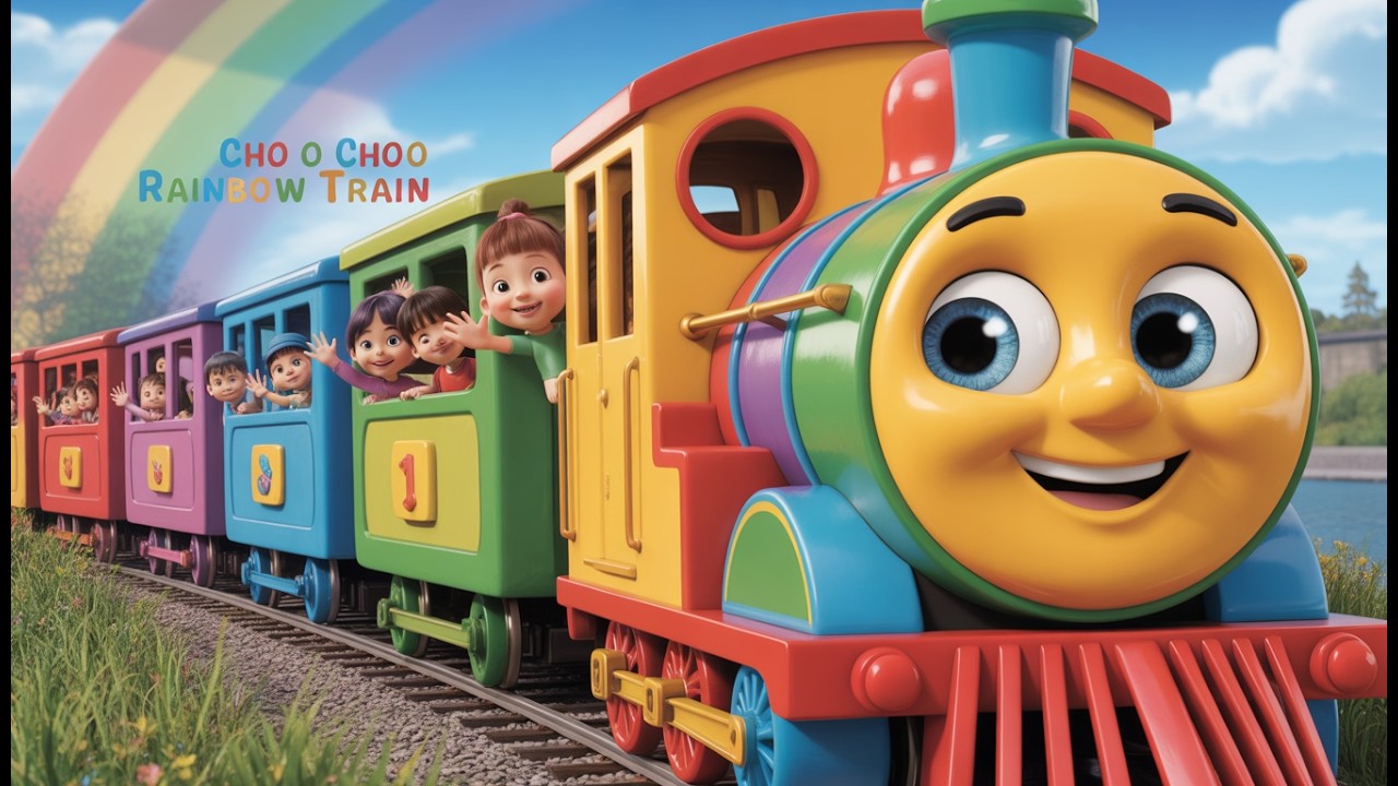 Rainbow Train Adventure Song 🚂 | | Learn Colors & Actions | Kids Songs & Nursery Rhymes