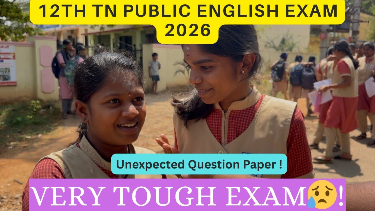 12th English Exam Student Review|TN Board Public Exams 2026|Very Tough!😥|Difficult Exam|Dineshprabhu