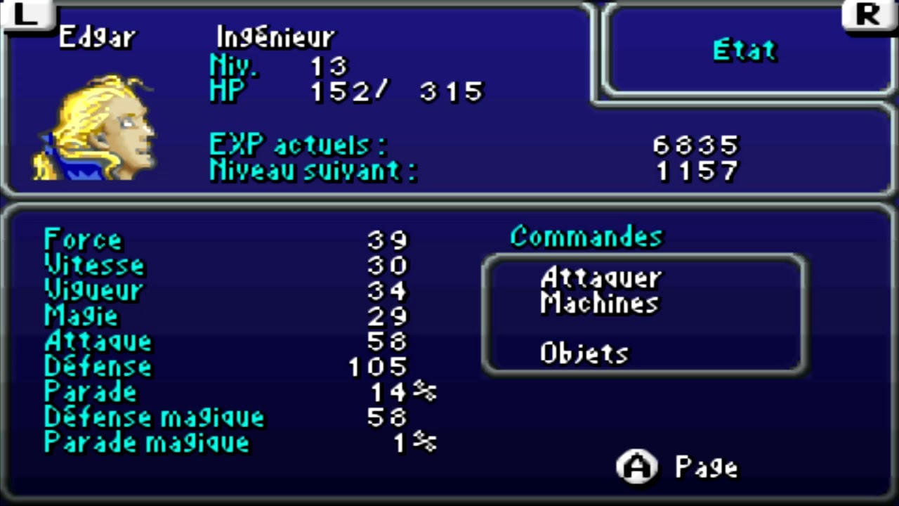Walkthrough FR l Final Fantasy VI l Booster ses Personnages 1 (Principe Fondamental)