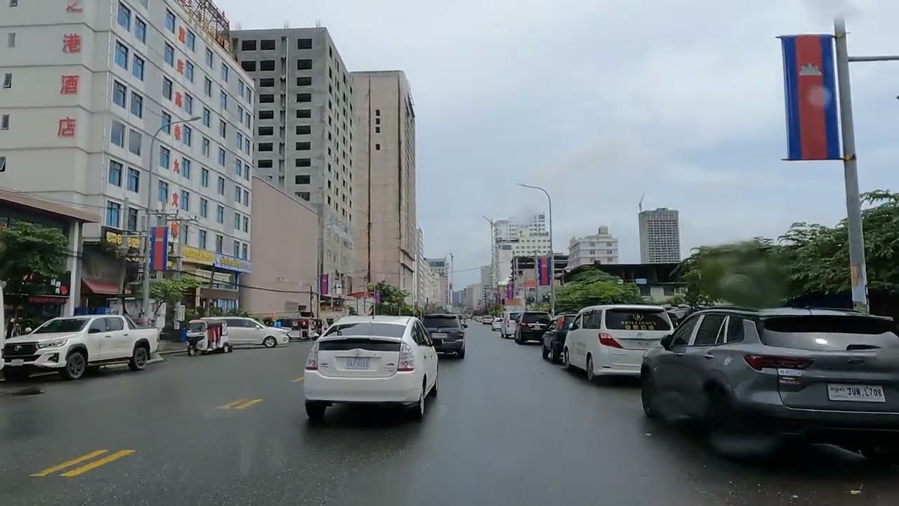 Beautiful road Sihanoukville | Driving tours #4k 