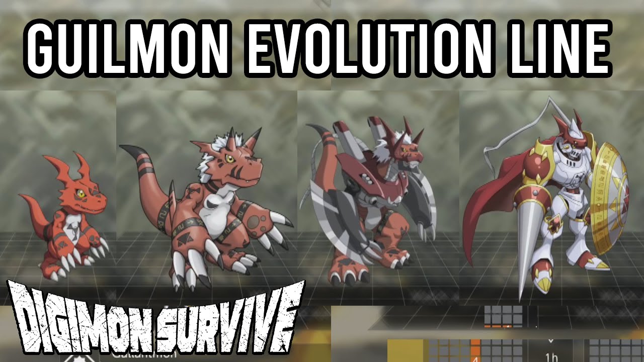 Digimon Survive | Guilmon, Growlmon, WarGrowlmon and Gallantmon [Base Stats & Evolution Line]