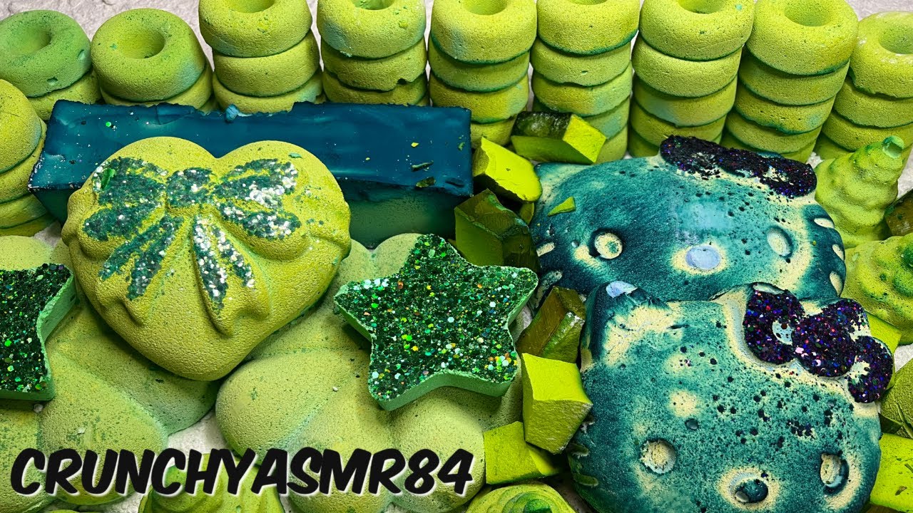 Lime Green & Blue Variety Crush | Oddly Satisfying | ASMR | Sleep Aid