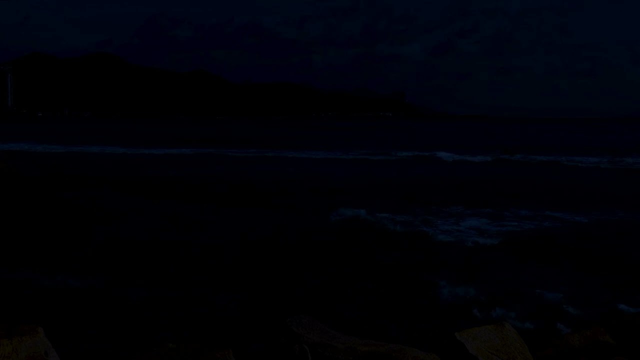 Nighttime Dark Sea Waves | Slow Rolling Surf Sounds to Quiet Thoughts and Ease Into Rest