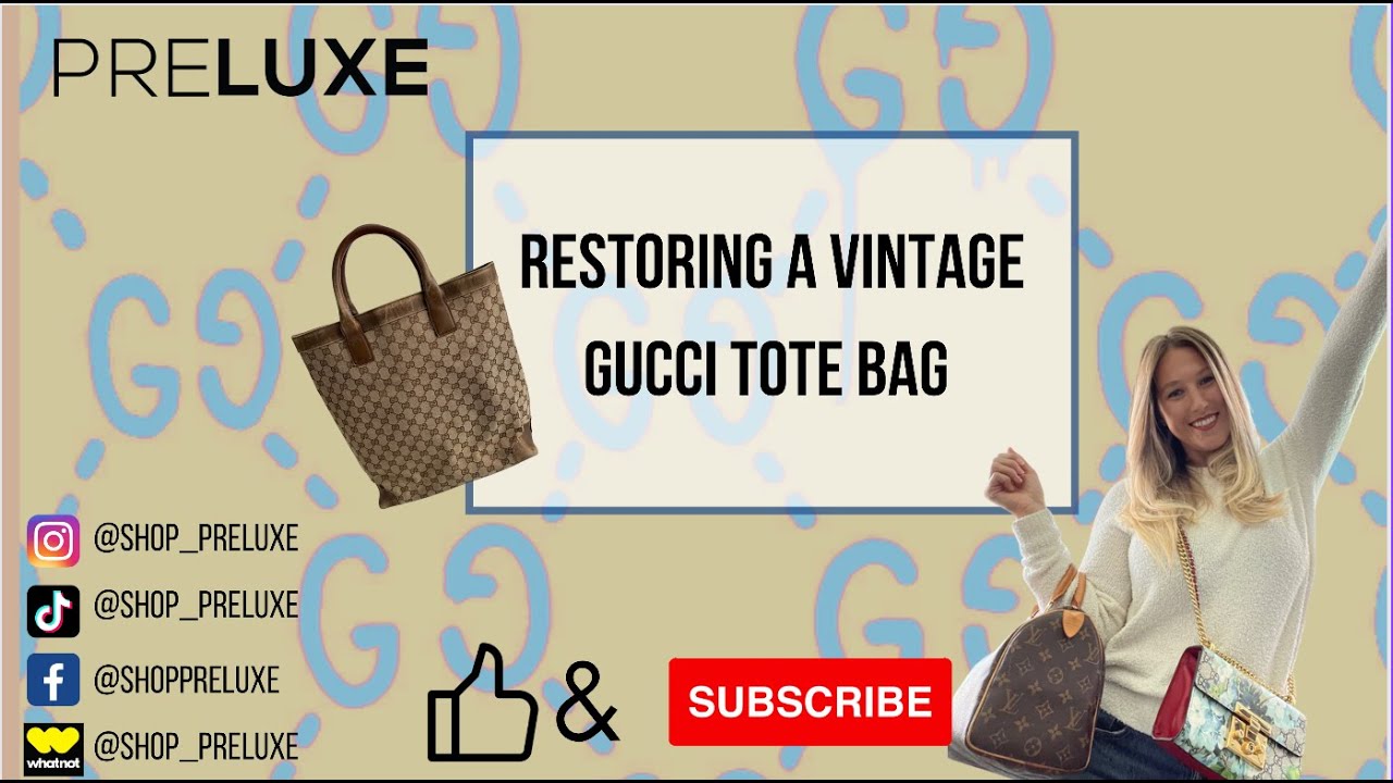Restoring A Vintage Gucci Tote Bag / Using Leather Balm