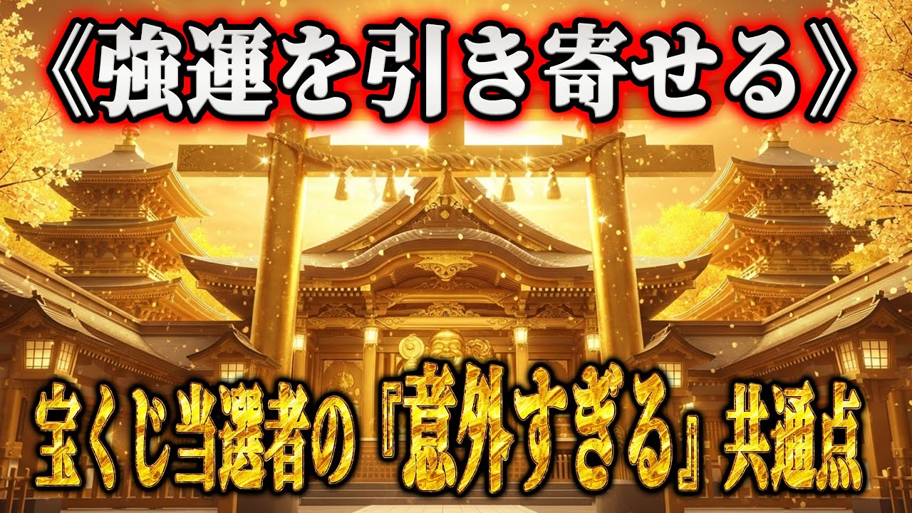 【宝くじ当選者の『共通点』】意外すぎる強運を引き寄せる人の特徴！